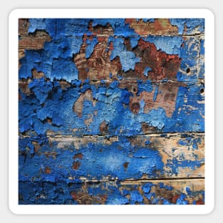 distressed western country aqua blue rustic barn wood Sticker